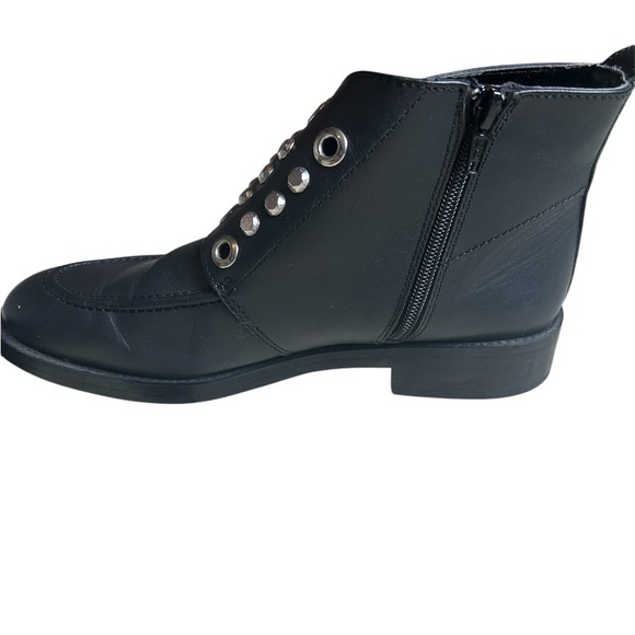 Zara Black Ankle Boots with Silver Studs - Picture 5 of 7